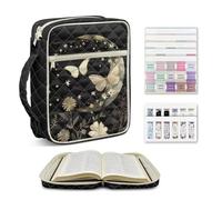 Ratozent Moon & Butterfly Bible Cover Mystical Celestial Quilted Case for Night Owls & Prayer Warriors Perfect for Evening Bible Studies Women’s Circles and a Magical Birthday Gifts