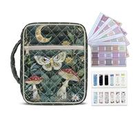 Ratozent Moon Mushroom Butterfly Bible Cover Whimsical Fairy Quilted Case Enchanted Forest Theme Sparkles in Light Unique for Fantasy Readers Youth Groups and a Magical Gifts