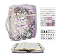 Ratozent Spring Daisy Bible Carrier for Women Extra Large Padded Cover with Handle & Index Tabs Maximum Protection Church Service Bag Includes Accessories Idea for Teachers & Leaders