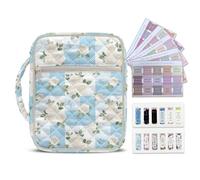 Ratozent White Floral Bible Cover for Women Pure and Elegant Quilted Case Wedding & Baptism Essential Also Perfect for Choir Bridal Showers and a Classic First Communion Gifts