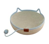 Ratpzou Cat Bed Handwoven Cotton Rope Basket with Toy Tail