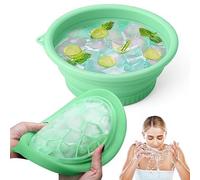 Ratpzou Face Bowl for Ice with Built-in Ice-Tray, Silicone Ice Bowl for Face, Foldable Portable Silicone Wash Basin for Soothe Skin, Wash Basin for Home Use Or Trave