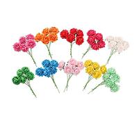 RATREE 888 Handmade Mini Heart Petals Mulberry Paper Roses 18mm, 50 PCS Paper Flowers for Crafts, Scrapbooking, Card Making, Wedding Decoration, DIY Floral Embellishments (10 Colors)
