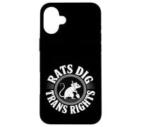 Rats Dig Trans Rights Queer Support Ally LGBTQ+ - Case for iPhone 16 Plus