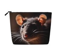 rat's head Women's toiletry and cosmetic bag, unisex toiletry storage bag, personal care storage bag