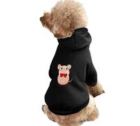 Rats Holding Two Hearts Dog Hoodies Hooded Sweatshirts Pet Costmes Puppy Pullover Cat Clothes Top