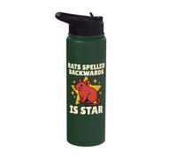 Rats Spelled Backwards is Star Funny Rat Stainless Steel Insulated Water Bottle