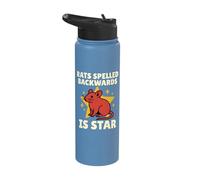 Rats Spelled Backwards is Star Funny Rat Stainless Steel Insulated Water Bottle