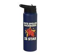 Rats Spelled Backwards is Star Funny Rat Stainless Steel Insulated Water Bottle