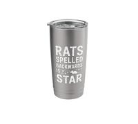 Rats Spelled Backwards is Star Random Weird Wordplay Stainless Steel Insulated Tumbler