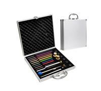 RATSTONE Tuning Fork, Tuning Fork Neurology, Set of 10 with Base + 2 Silicone Hammers and Cleaning Cloths, Ideal Tuning Forks for Healing, Chakra Healing, Sound Healing, Anti-Compression.