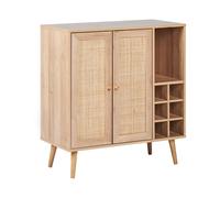 Rattan 2 Door Sideboard Light Wood PAGET