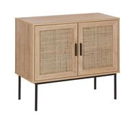 Rattan 2 Door Sideboard Light Wood PASCO