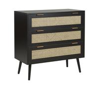 Beliani 3 Drawer Chest Opoco Black