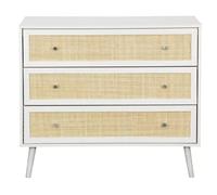 Beliani 3 Drawer Chest Ponca Light Brown