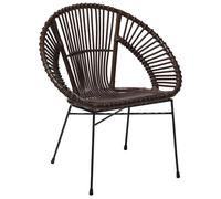 Rattan Accent Chair Brown SARITA