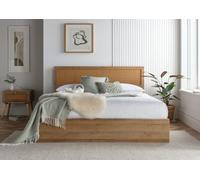Rattan And Oak Ottoman Bed Frame - King Size