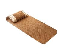 Rattan Bamboo Mat,Home Textile Rattan Mat Grid Fitted Sheet Set Summer Cool Bed Cover(120 * 195cm +48 * 74cm*1)