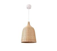 Rattan Bamboo Pendant Light - Wine Glass Shape Chandelier, Natural Weaving Droplight for Zen Tea Room Decor, Unique Rattan Fixture, Elegant Bamboo Lighting Design