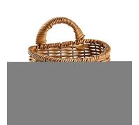 Rattan Baskets For Storage - Hangable Onion Basket | Wall Fruit Bins, Boho Style Window Decoration, Kitchen Organization Pantry Farmhouse, Woven Wicker