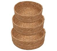 Rattan Baskets For Storage, Natural Rustic Handcrafted Design, Woven Breads Serving Baskets, Stackable Imitation Rattan Fruit Basket, Easy Carry Handles, For Fruit Vegetable Egg
