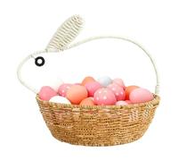 Rattan Baskets for Storage | Rustic Organizer with Cute Easter Bunny - Woven Easter Bunny Basket for Storage - for Kitchen Pantry Bedroom Living Room Bathroom Farm Store