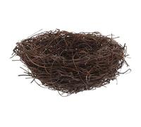 Rattan Bird Nest Prop for Small Birds, Crafts and Wedding Decoration | Coffee Colour, Simple Natural Realistic Look, Multipurpose Use, Encourages Foot and Beak Exercise