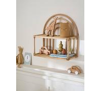 Rattan Bookcase with 2 Levels, Rainbow wood