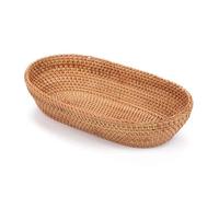 Rattan Bread Baskets for Serving - Rattan Fruit Basket Bowl,Small Oval Woven Bread Serving Basket,Wicker Bread Basket Wicker Fruit Baskets,100% Natural Rattan,100% Handmade