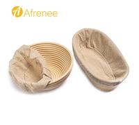 Rattan Bread Proofing Basket Bread Basket Oval Rattan Wicker Dough Fermentation Sourdough Banneton with Liner 21x15x8-5pcs