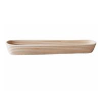 Rattan Bread Proofing Basket for Baguette Dough Sourdough Home Baking | Beige Natural Vine Construction, Removable Cloth Liner, Hand Washable, Smooth Finish without Burrs Random Color
