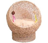 Rattan Cat Litter, Cat Hammock, Cat Tree, Summer Cat House, Scratching Board, 56X46x56cm