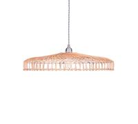 Rattan Ceiling Light Shade Lampshade Mid-Century Pendant Light Decor E27