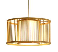 Rattan Chandelier Bamboo Lantern Pendant Lamp Vintage Bamboo Woven Light Chinese-Style Handmade Nordic Wicker Lamp Pastoral Restaurant Restaurant Hot Pot Restaurant