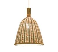 Rattan Chandelier Weaving Bamboo Pendant Light Vintage Bamboo Woven Light Wicker Rattan Lampshade Ceiling Decorative Lighting Fixture Modern Simplicity Bedroom Inn Study Farmhouse Lamps