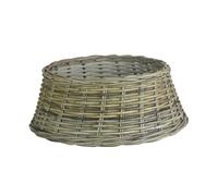 Rattan Christmas Tree Skirt Red Hamper Brown One Size