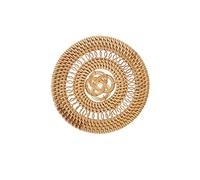 Rattan Coasters, Round Placemats, Tea Set Accessories, Heat-insulating Table Mats, Home Office Coasters (1pcs 8cm)