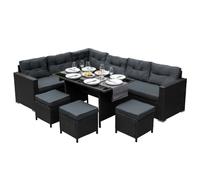 Jardi Rattan Corner Set - Black