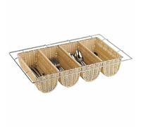 Rattan Cutlery Dispenser Tray Basket - GN 1/1 100(h)xx325(w)x530(d)mm