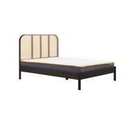 Rattan Double Bed Frame Birlea Margot 135cm 4FT6 Black Bedstead
