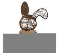 Rattan Easter Outdoor Bunny, Lightweight, 30x15x15cm, Large Bunny Topiary, Woven Easter Rabbit Decoration, Easy To Move, For Indoor And Outdoor Display