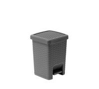 Rattan Effect Charcoal Bathroom Pedal Bin 6 Ltr (Each)
