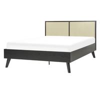 Rattan EU Double Bed Black MONPAZIER