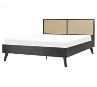 Bed Rattan MONPAZIER 160 x 200 cm (EU King Size) Black