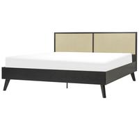 Rattan EU Super King Size Bed Black MONPAZIER