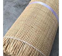 Rattan Fabric Roll Natural Cane Webbing Sheet, Woven Square Open Mesh Rattan Webbing Roll,35-100cm Width Wicker Material for DIY Caning Projects Home Gardening Decor(14inx6.5ft)