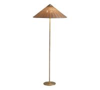 Rattan Floor Lamp - Rattan Lights - Rattan Lantern, Hand Woven Rattan Bamboo Stand Light Conical Lampshade Floor Lamps for Living Room Free Standing Lamp