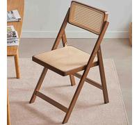Rattan Folding Chair, Backrest Chair, Minimalist Homestay, Solid Wood Home, Living Room Chair, Leisure Backrest, Dining Chair, Chair,A
