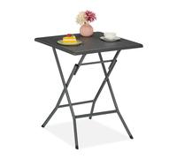 Rattan Folding Garden Table Outdoor Dining Camping Picnic Patio Light Portable