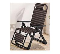 Rattan Folding Reclining Chair, Adjustable Zero Gravity Design with Pillow, High Backrest for Outdoor and Indoor Use, Ideal for Patio, Garden, Beach, and Lawn